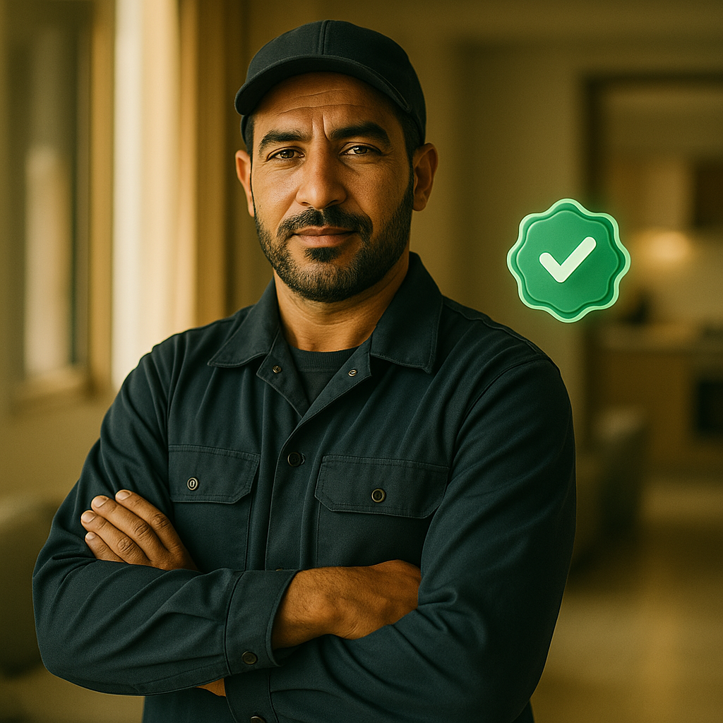 Un artisan vérifié Netcharfou, identité contrôlée et missions près de chez lui